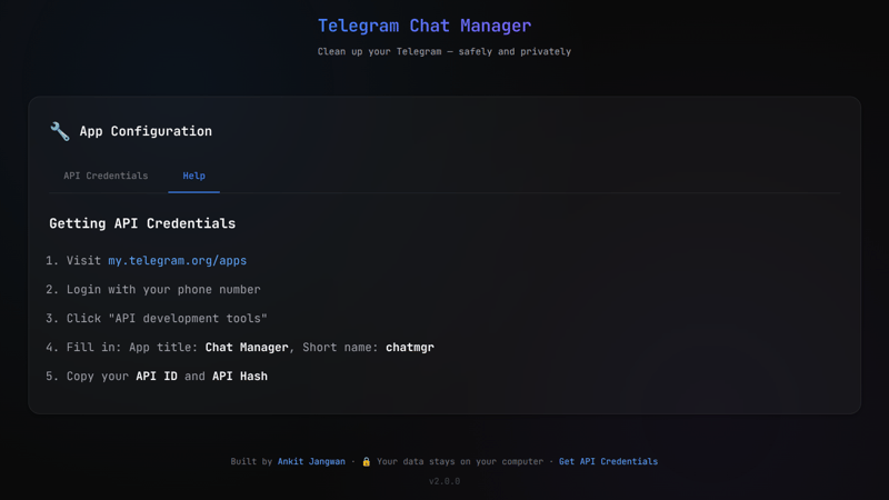 Telegram Chat Manager Onboarding